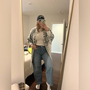 Anthropologie snake skin short sleeve sweater